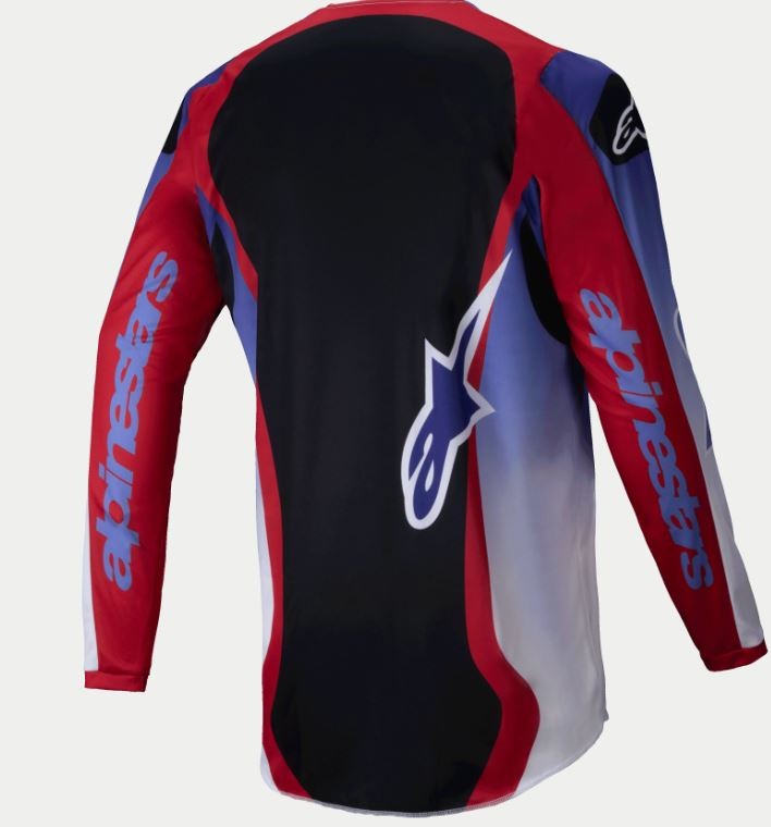 Maglia cross Fluid Wurx Rosso/Viola Alpinestars