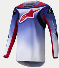Maglia cross Fluid Wurx Rosso/Viola Alpinestars