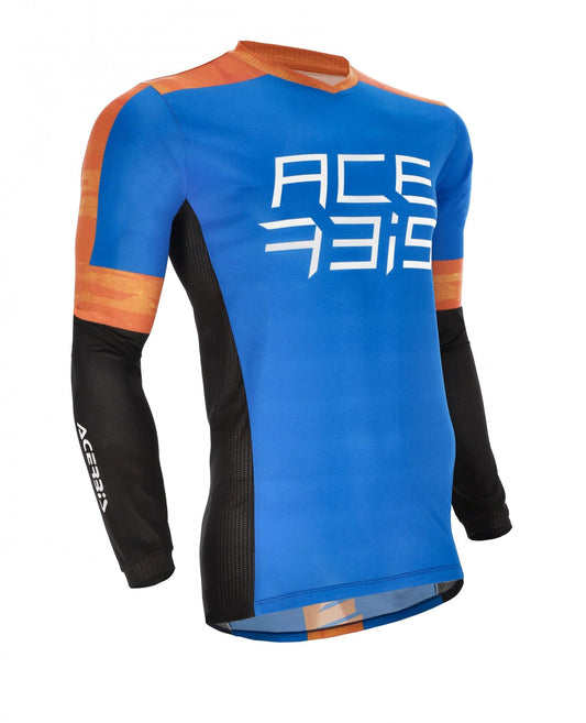 Maglia cross MX J-Track Two Acerbis Blu/Arancio