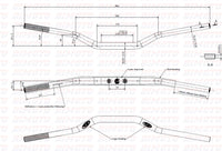 Manubrio Originale Beta Piega Bassa ⌀28 RR 50 Racing (2015-2026) - RR 2T-4T (2005-2019) OEM 026350000059