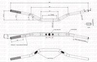 Manubrio piega alta Beta RR 2T-4T 2005/2022 Xtrainer 2015/2022