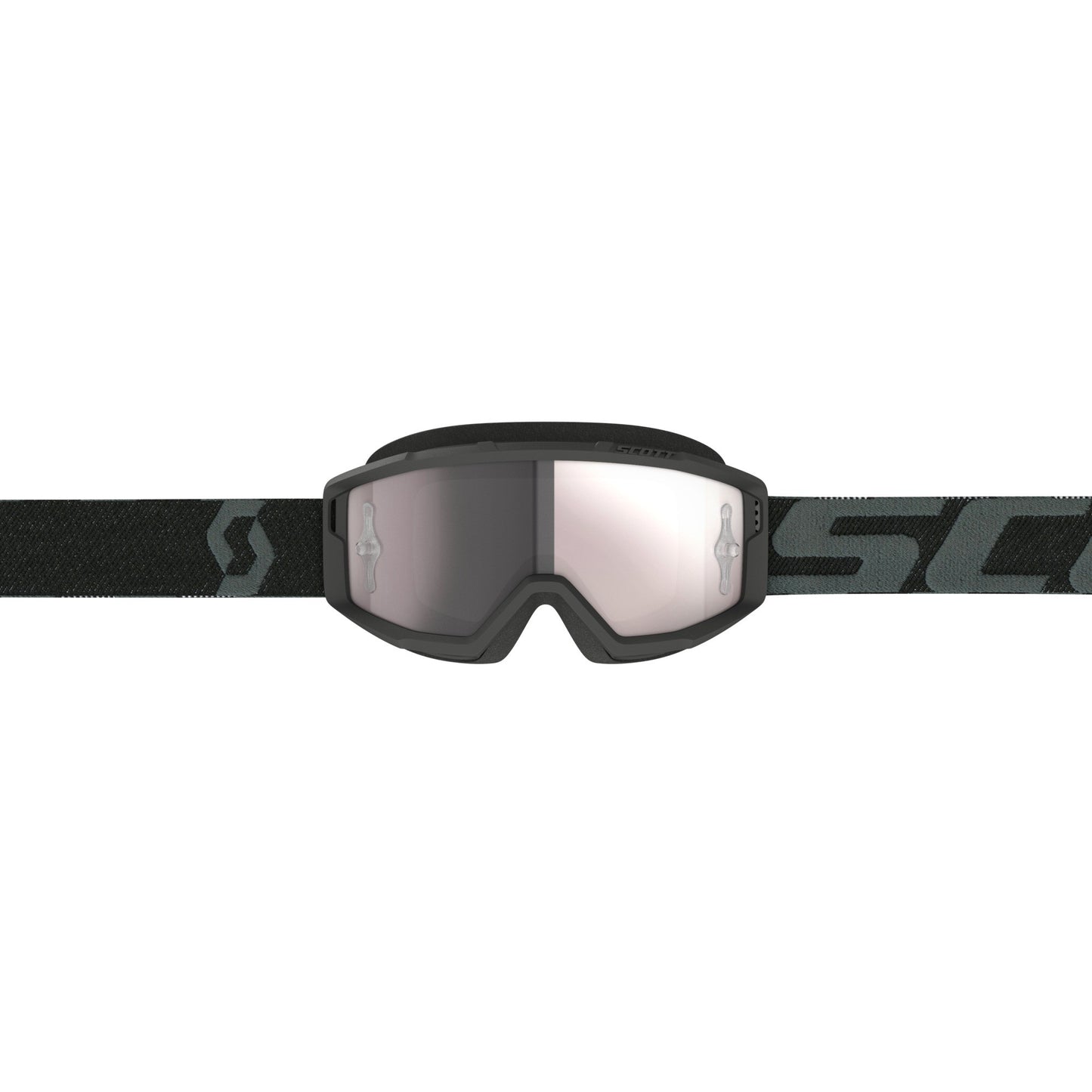 Maschera Scott Primal nero lente specchiata argento