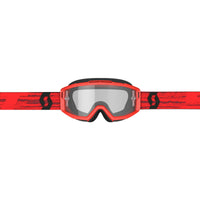 Maschera Scott Split OTG rosso lente chiara portatore d'occhiali