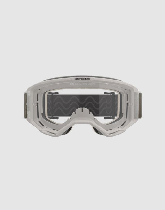 MASCHERA Vision 5 HOLLW ALPINESTARS BIANCO/FANGO LENTE TRASPARENTE