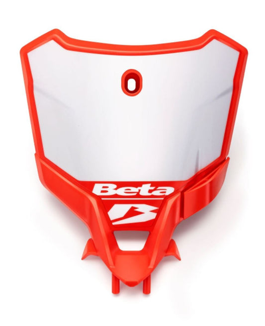 Mascherina cross - tabella portanumero Beta RX Rosso con adesivo RR 2T/4T 2020-2025