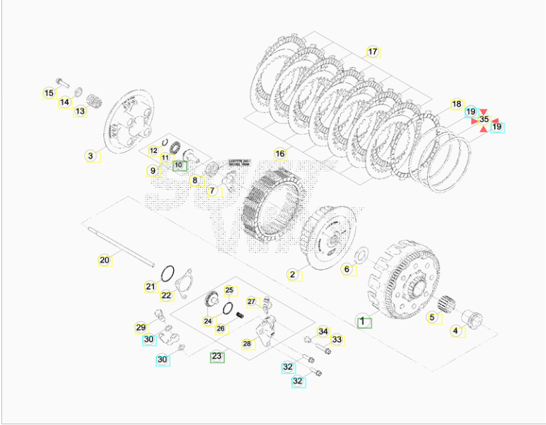 Molla a tazza Beta RR 350/390/400/430/450/480/498/520 2011-2017 4T RR 250/300 2T 2013-2017
