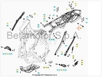 Molla bottone serratura sella Beta RR 125/200/250/300 2T 2013-2020 RR 350/390/400/430/450/480/498/520 4T 2010-2020