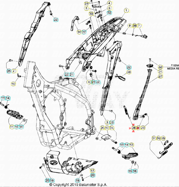 Molla cavalletto Beta RR 125/200/250/300 2T RR 350/390/430/480 4T 2020/2025