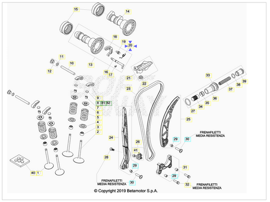 Molla decompressione Beta RR 350 4T 2015-2020 RR 390 4T 2016-2020 RR 430/480 2017-2020