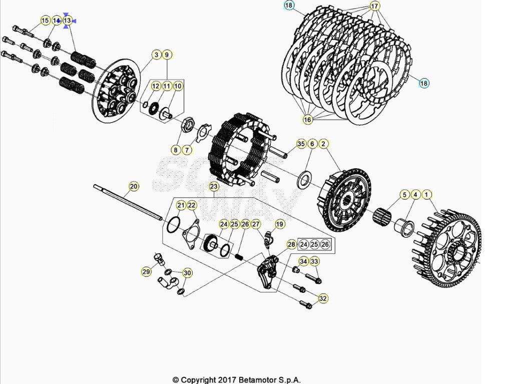 Molla frizione Beta RR 250/300 2T 2018-2021 RR 350/390/430/480 4T 2018-2021
