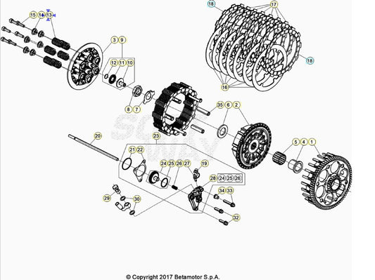 Molla frizione Beta RR 250/300 2T 2018-2021 RR 350/390/430/480 4T 2018-2021