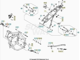 compare product Molla pedana dx Beta RR 50 2005-2020 RR 125 4T AC/LC 2007-2020