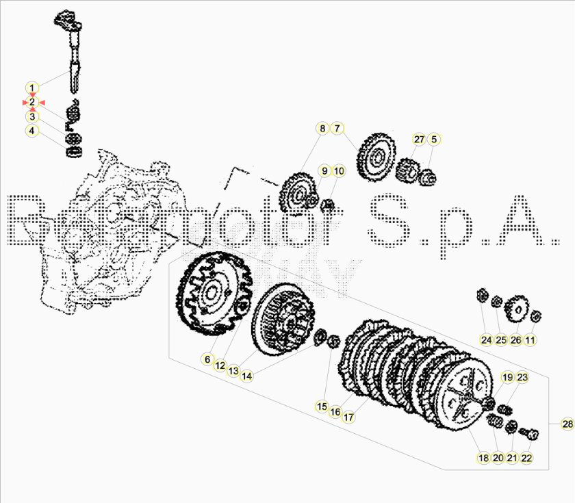 Molla Richiamo Alberino Frizione Beta RR 50 2T (2005-2026) OEM 3400650000