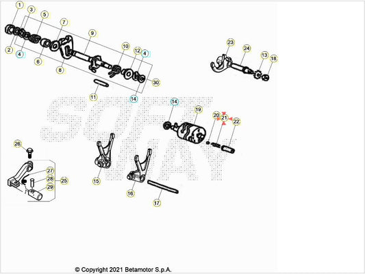 Molla sfera segnamarce Beta RR 50 2T (2005-2024) OEM 3400620000
