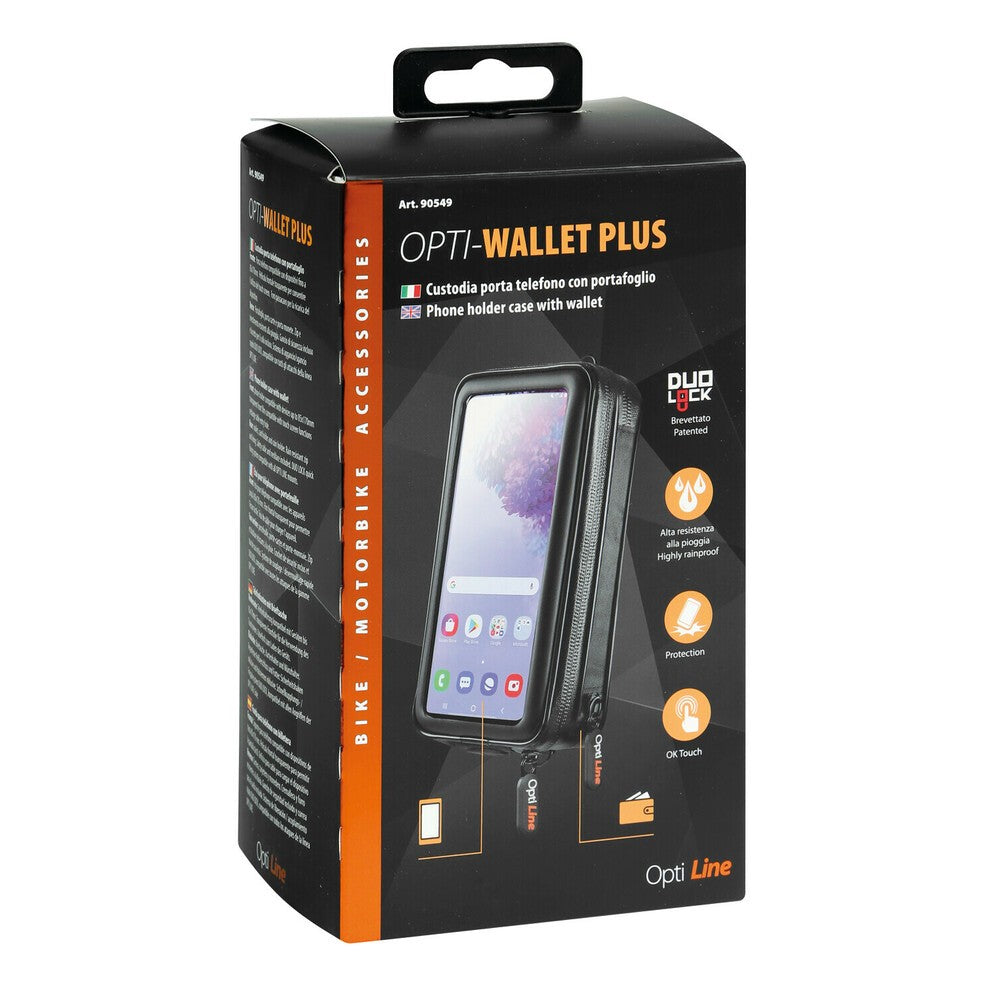 Opti Wallet Plus, custodia porta telefono con portafoglio