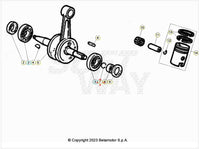 O-ring tenuta albero motore 12,5x1,5 per Beta RR 50 2T (2005-2026) OEM 3400790000