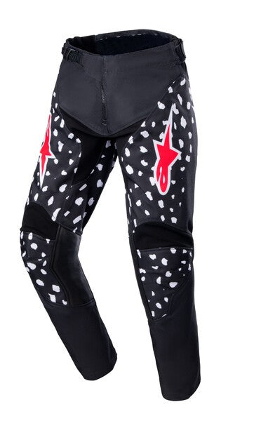 Pantaloni cross bambino Racer North Nero Rosso Fluo Alpinestars