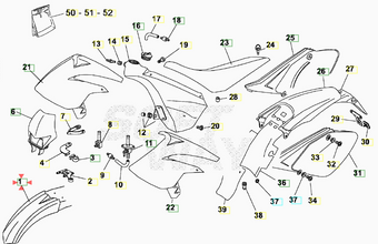 compare product Parafango anteriore Beta RR 50 Motard 2005/2009