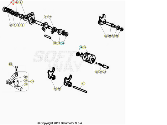 Paraolio albero selettore 12X22X7 Beta RR 50 2005/2025 AM6