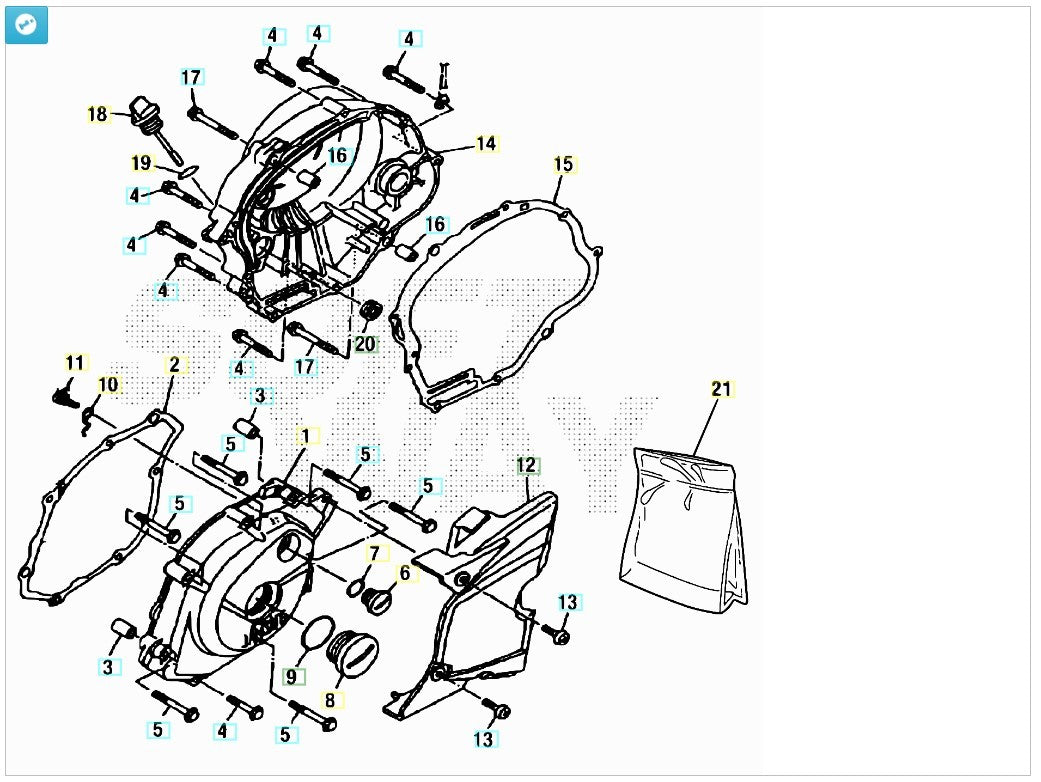 Paraolio D.18X10X6 Beta RR 125 4T AC/LC/R (2009-2026) OEM 021010080000