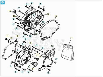 compare product Paraolio D.18X10X6 Beta RR 125 4T AC/LC/R (2009-2026) OEM 021010080000