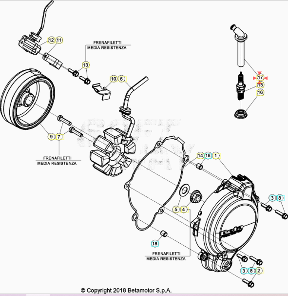 Pipetta Beta RR 125/200/250/300 2T 2013/2025 Xtrainer 2015/2025
