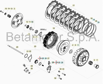 compare product Pistone Attuatore Frizione Beta RR 4T (2010-2017) - RR 2T (2013-2017) - Xtrainer (2015-2017) OEM 006030818000