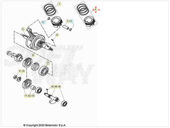 compare product Pistone Beta RR 125 4T LC 2013-2020