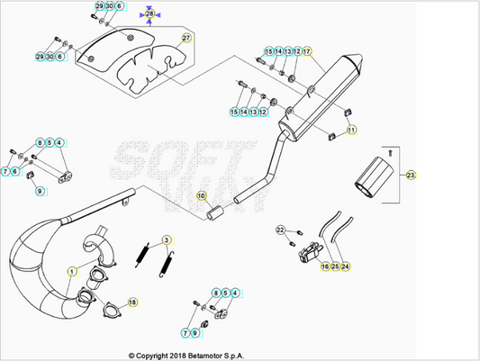 Protezione calore Beta RR 50 Enduro/Motard 2018-2024