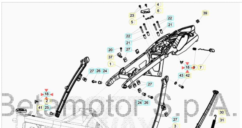 Raccordo tubo miscelatore telaietto Beta RR 125-200-250-300 2016/2021 - Xtrainer 2015/2021
