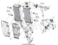 Radiatore sinistro Beta RR 350 390 430 480 4T X-PRO (2026) RX 450 4T (2026) OEM 037390428200