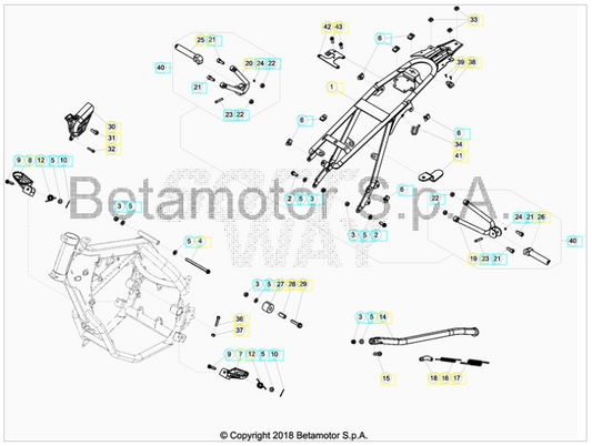 Ricettacolo chiusura sella Beta RR 50 Enduro/Motard 2012-2020
