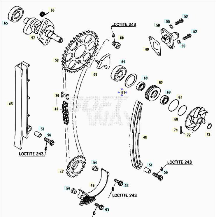 Rondella 26,7X34X1,3 per pompa acqua Beta RR 400/450/525 4T 2005-2009