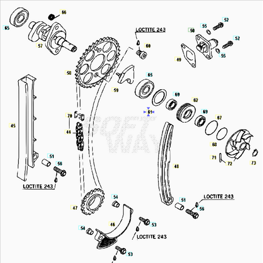 Rondella 26,7X34X1,3 per pompa acqua Beta RR 400/450/525 4T 2005-2009