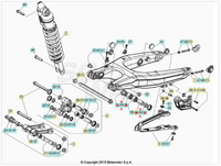 Scodellino forcellone Beta RR 125/200/250/300 2T 2013-2022 RR 350/390/400/430/450/480/498/520/525 4T 2005-2022