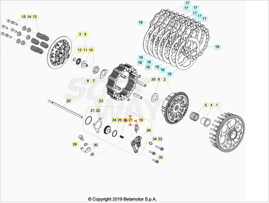 Sfiato Aria Attuatore Frizione Beta RR 2T-4T (2019-2026) - RX 2T-4T (2023-2026) - Xtrainer (2018-2026) OEM 2891050000