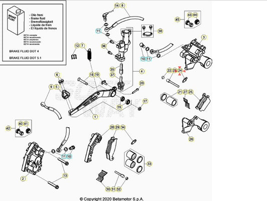 Sfiato pinza freno Beta RR 125/200/250/300 2T RR 350/390/400/430/450/480/498/520/525 4T 2005-2022
