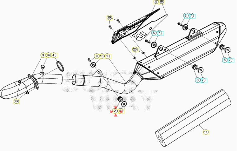 Silent block gomma Beta RR 350-390-430-480 4T 2020/2023