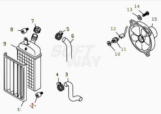 Silent block radiatore