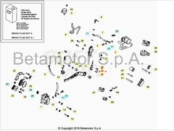 compare product Staffa bloccaggio asta freno Beta RR 50 Enduro/Motard 2005/2025 Alp 4.0 - Alp X