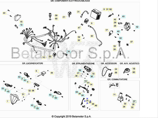 STAFFA SUPP.SENSORE HOLL Beta OEM 021400020005