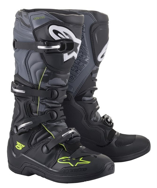 Stivali Cross Tech 5 Nero Grigio Giallo Alpinestars