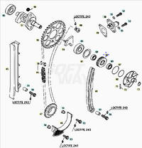 Supporto guarnizione ventola pompa acqua RR 400/450/525 4T 2005-2009