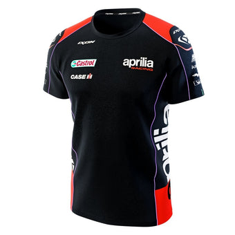 compare product T-SHIRT TS1 APRILIA 23 IXON NERO-ARANCIO-BIANCO