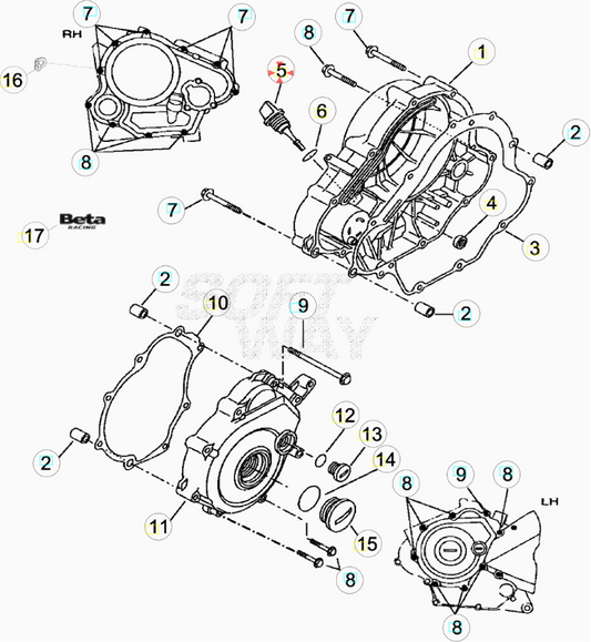 Tappo asta livello olio Beta Enduro/Motard RR 125 4T LC 2013-2020
