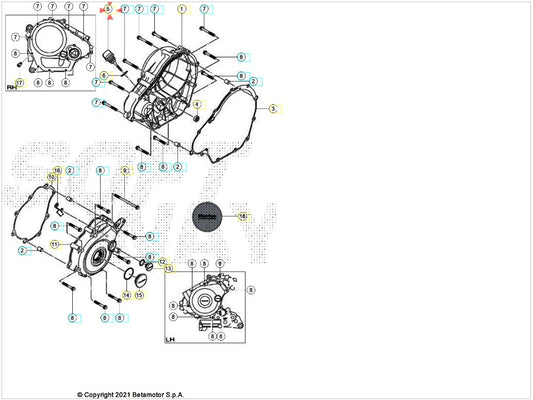 Tappo asta livello olio Beta Enduro/Motard RR 125 4T LC Minarelli 2021-2025