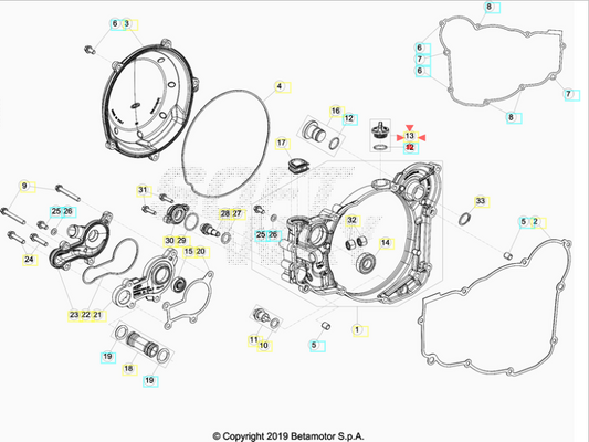 Tappo carico olio Beta RR 125/200/250/300 2T 2018-2023 Xtrainer 2018/2022