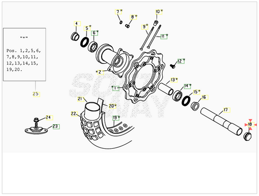 Tappo filettato perno ruota anteriore Beta RR 400/450/525 4T RACE 2009