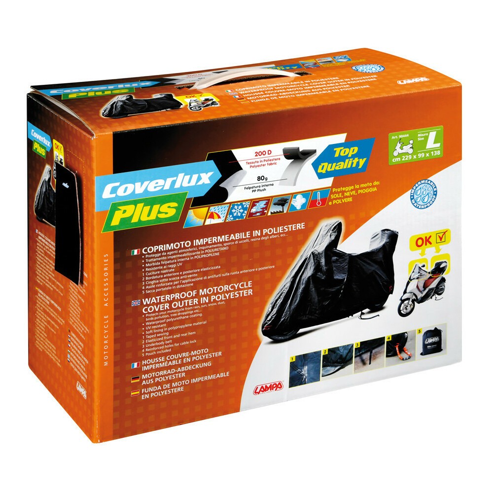 Telo coprimoto Coverlux Plus Lampa scooter/moto con bauletto/parabrezza