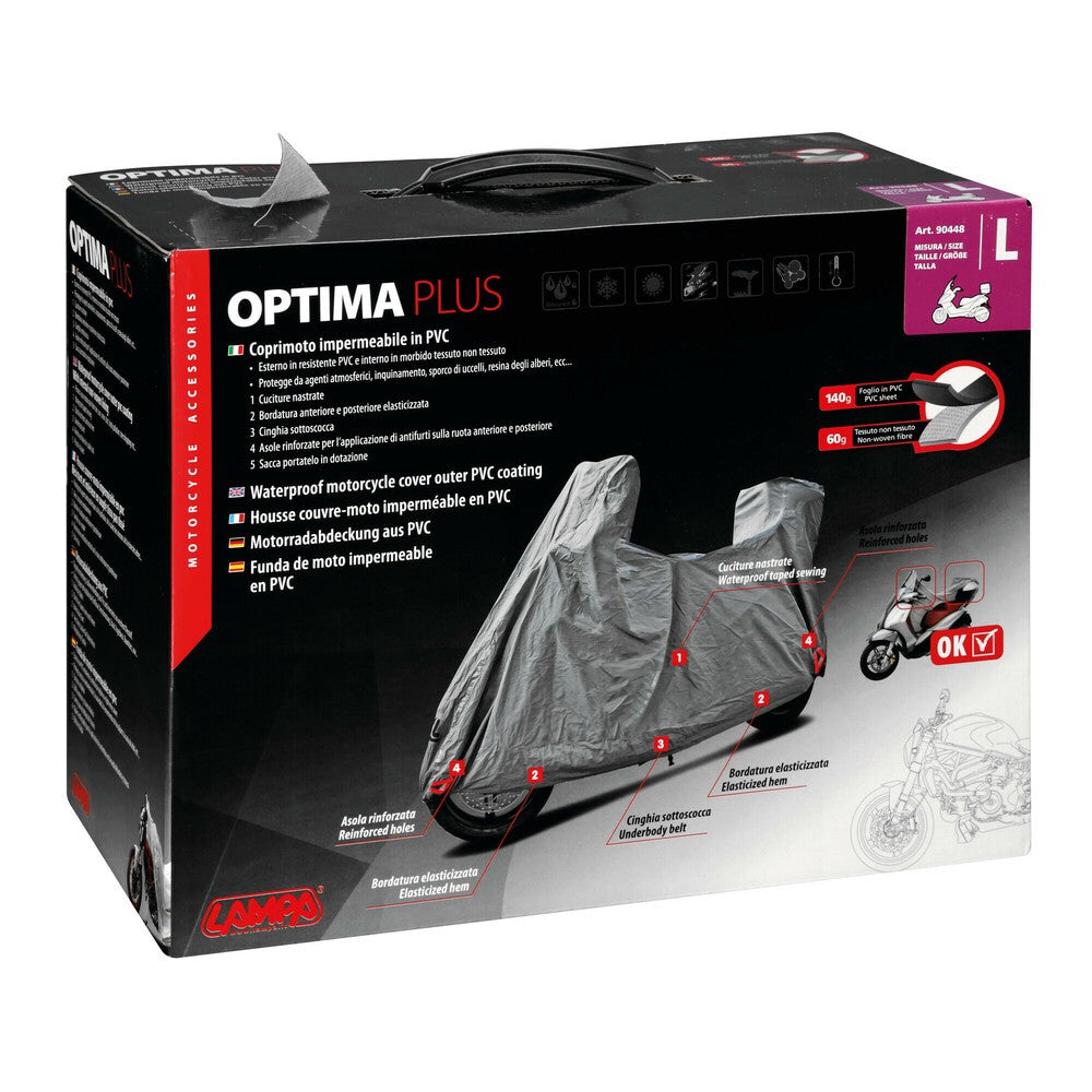 Telo coprimoto Optima Plus Lampa scooter/moto con parabrezza/bauletto